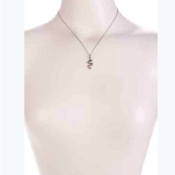 NWT ADORNIA FINE Coil Snake Silver Diamond Pendant Necklace - 0.20 ctw - Picture 6 of 6